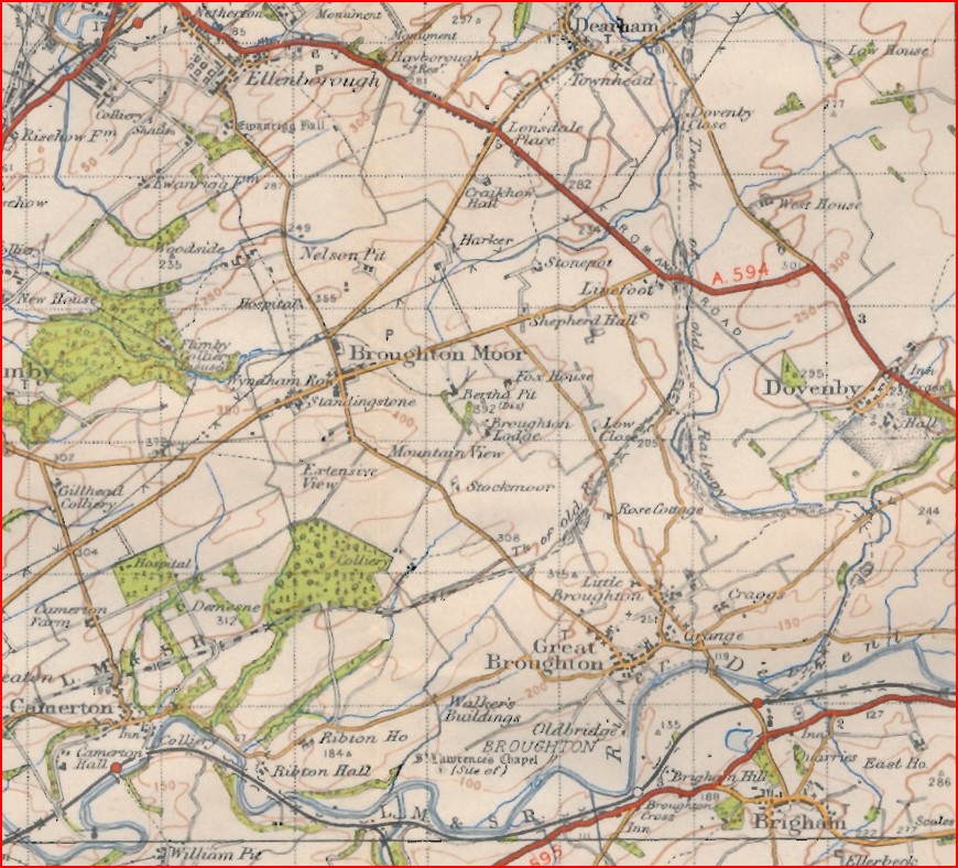 1947 OS map showing old railways Brigham Broughton Dovenby Dearham jpg