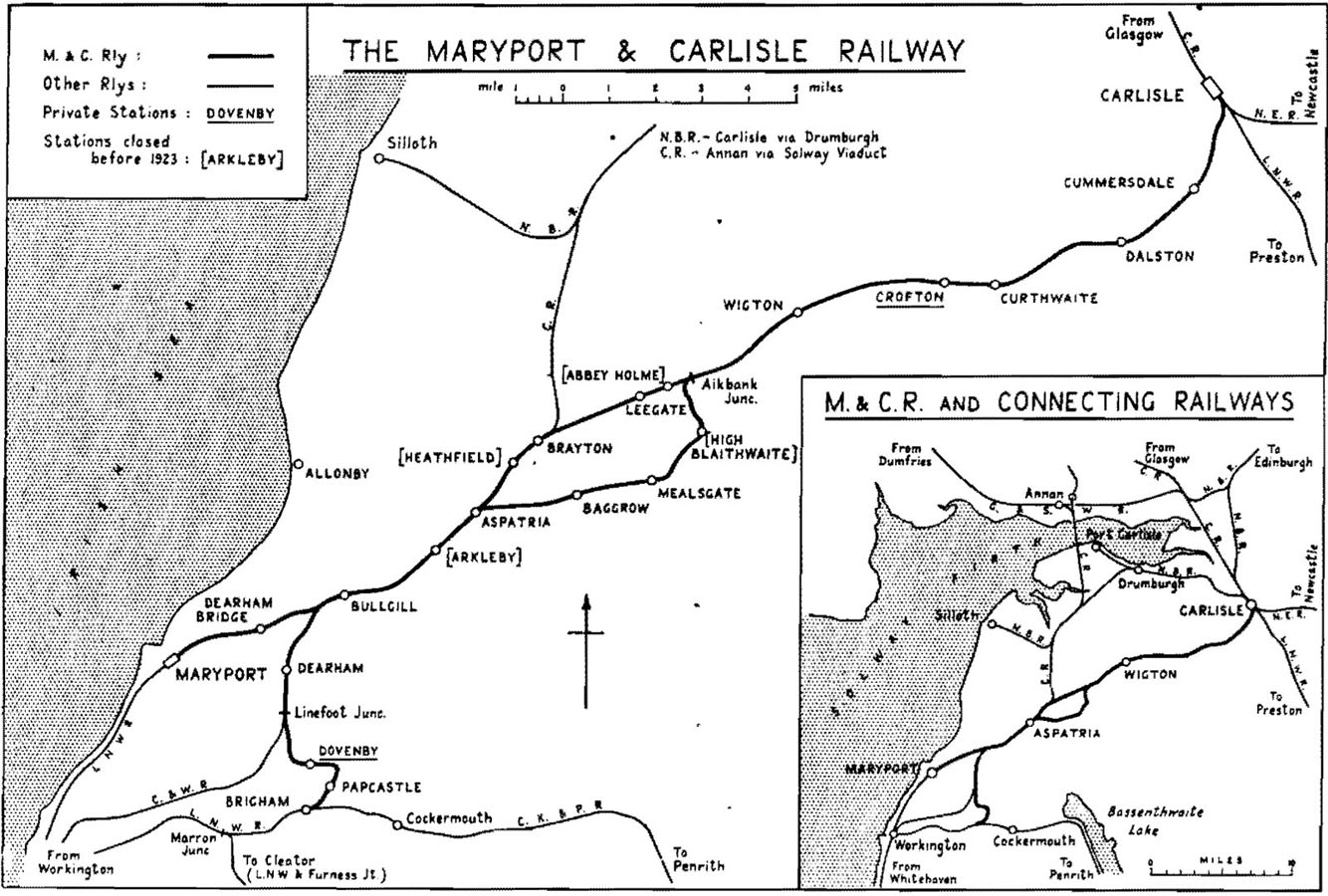 Map Maryport And Carlisle Railway Route P4