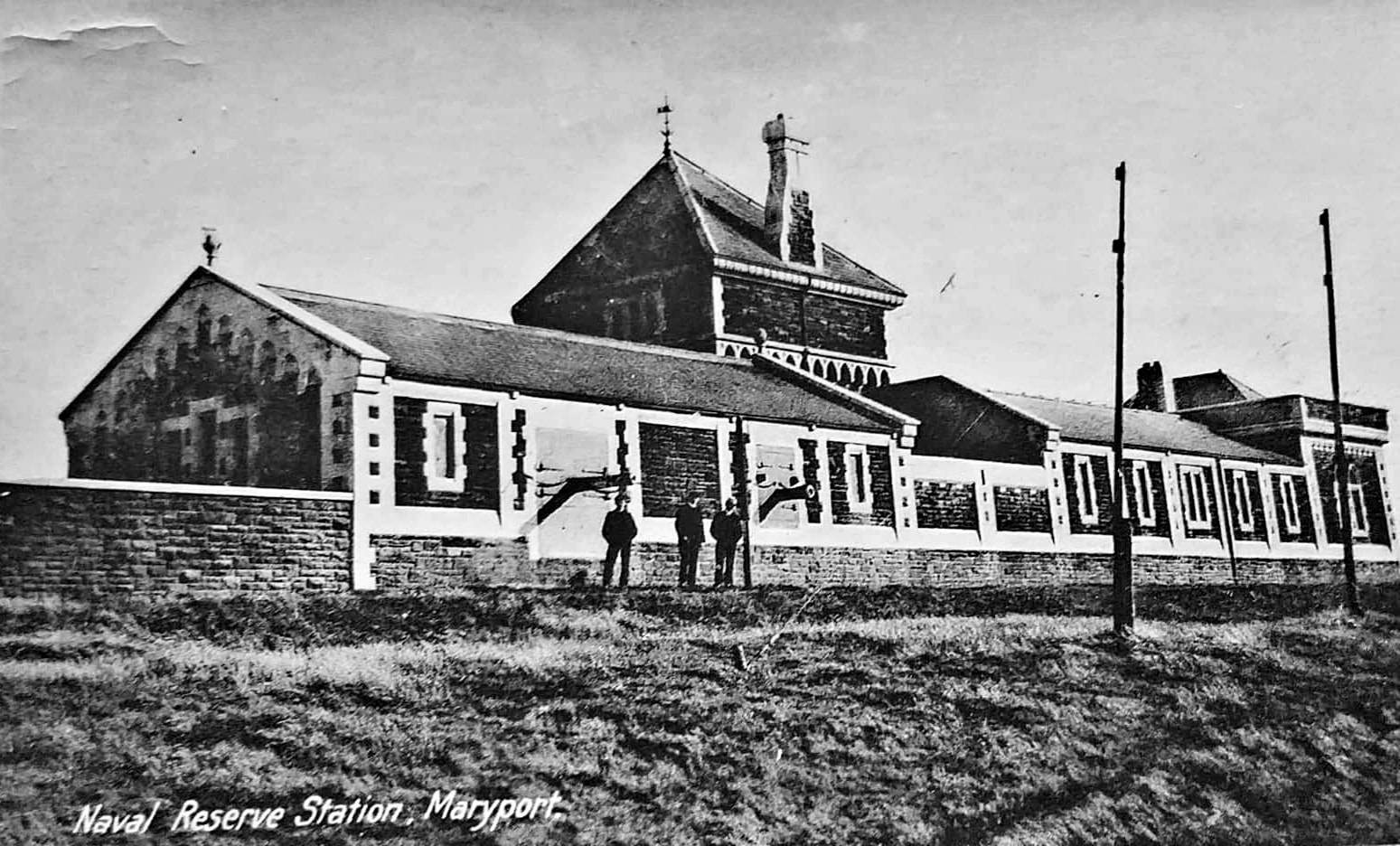 Maryport Naval Reserve Station The Battery now Senhouse Roman Museum circa 1906 bw