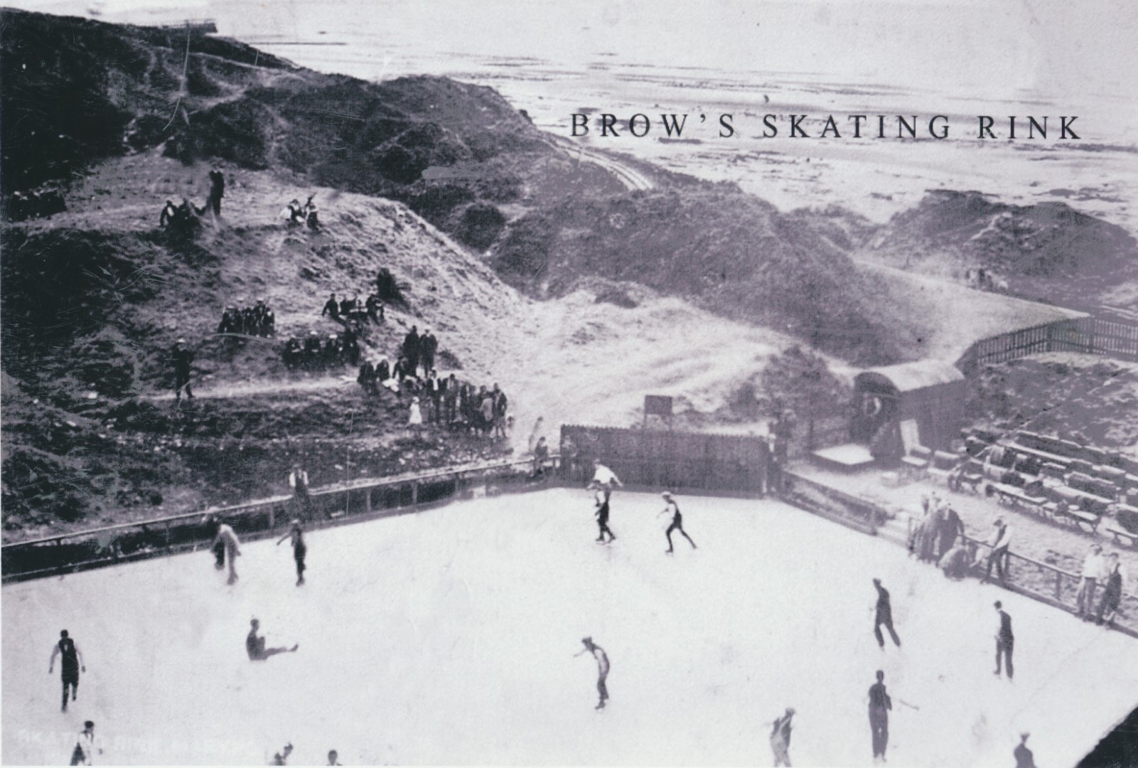 Maryport Sea Brows Skating Rink With Ice Skaters