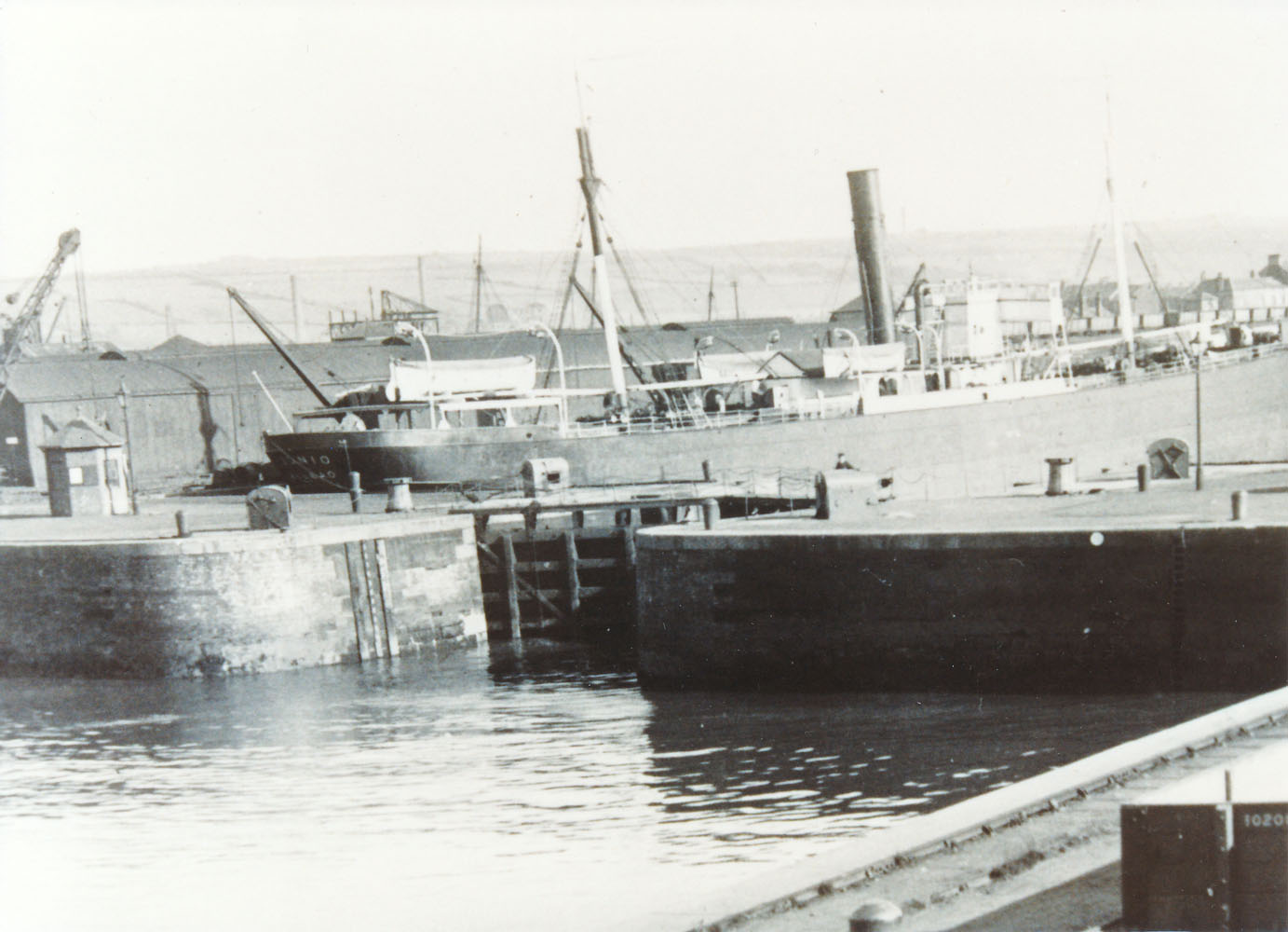 Maryport Harbour Senhouse Dock Industry Steamship With factory buildings