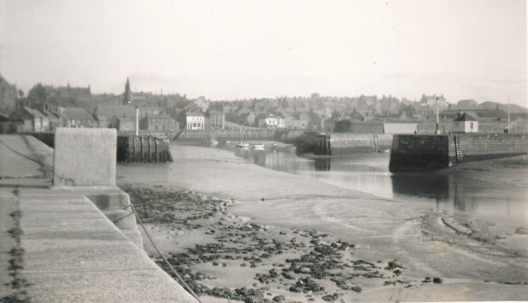 Maryport Harbour From Pier Looking To Town 1954
