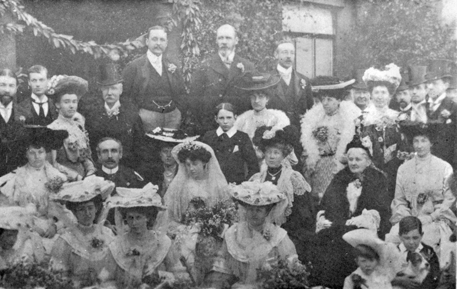 Netherhall Wedding Group Showing The Lord Of The Manor And Family 1900