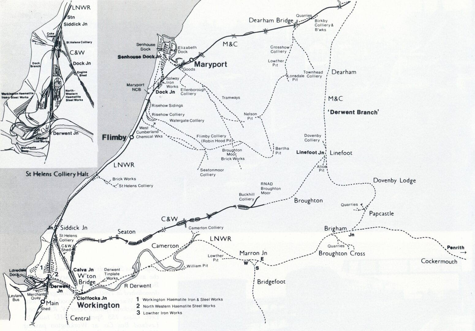 Rail routes West Cumberland Kirkman Zeller P22 jpg