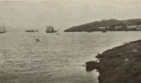 The resting place of the sunken hulk of Monkbarns Sea Breezes July 1927